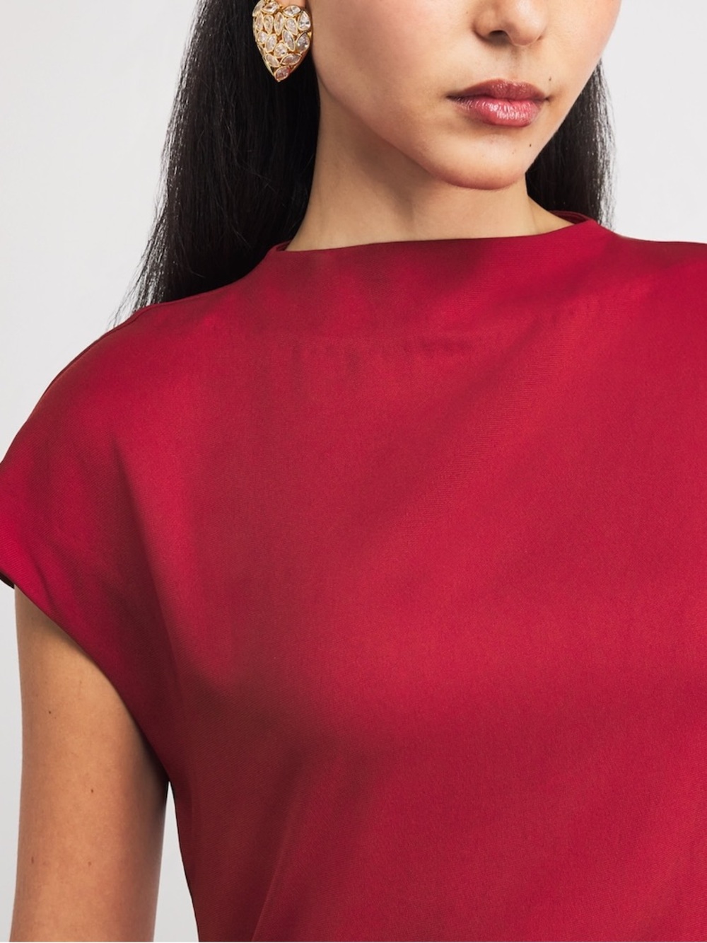 STAUD Zaya Draped Maxi Dress Red Size 0 NWT Designer Gown - Picture 3 of 14